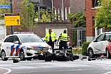 29-05-2022 Breda -De politie doet uitgebreid onderzoek nadat een motorrijder na een achtervolging nabij het centrum is gecrasht. - Fotokrant